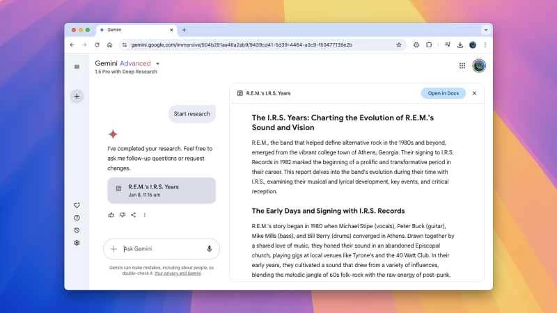 REM樂隊IRS年份的搜尋結果截圖