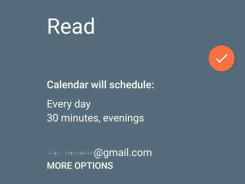 在Google日曆上設定閱讀目標。