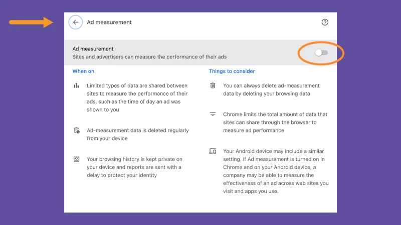 Google Chrome 新廣告設定選單