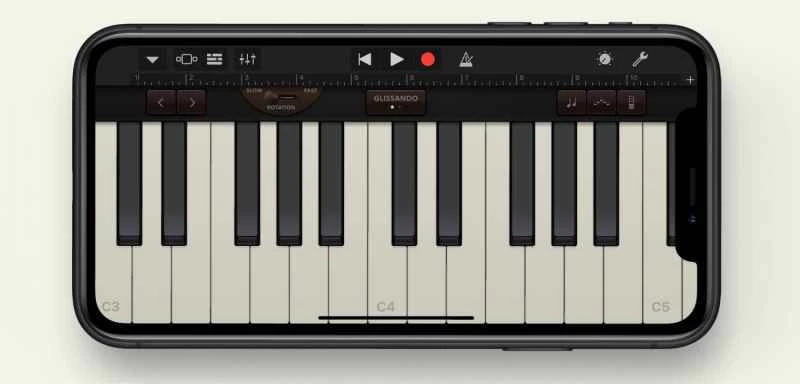 iOS 版 GarageBand 的螢幕截圖