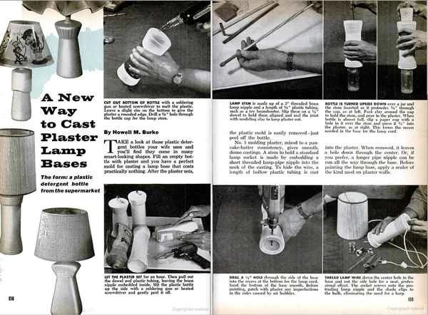 一篇關於自製燈具的文章,摘自1961年《大眾科學》雜誌。