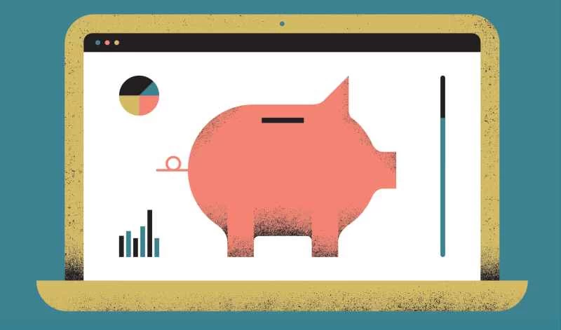 資金存錢筒插圖