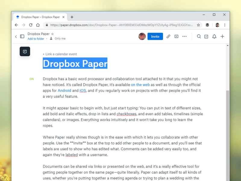 Dropbox Paper