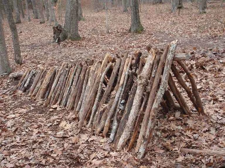 樹葉小屋雪地生存