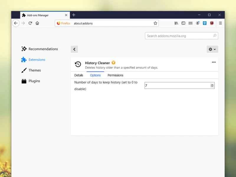 History Cleaner 瀏覽器擴充功能。