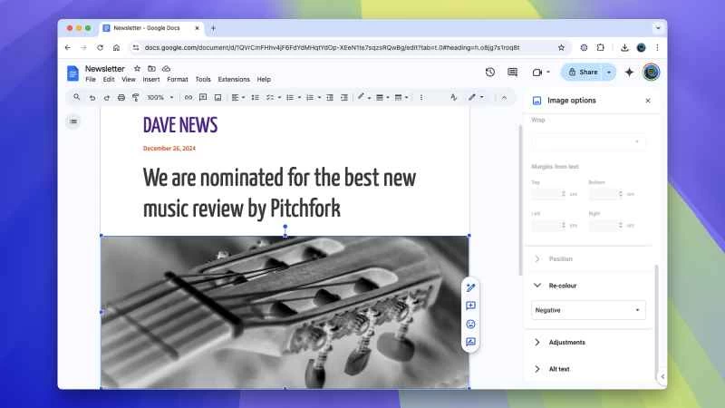 Google 文件中的新聞稿模板