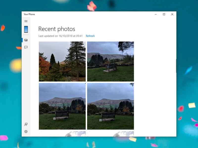 Windows 系統上的「你的手機」介面。