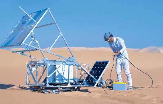 一種利用太陽能從沙子製造玻璃物體的3D列印機