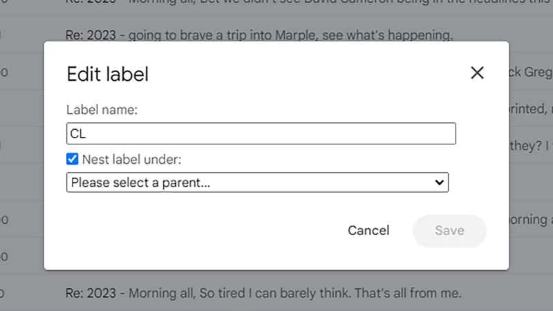 如果需要,您可以為標籤建立子標籤。