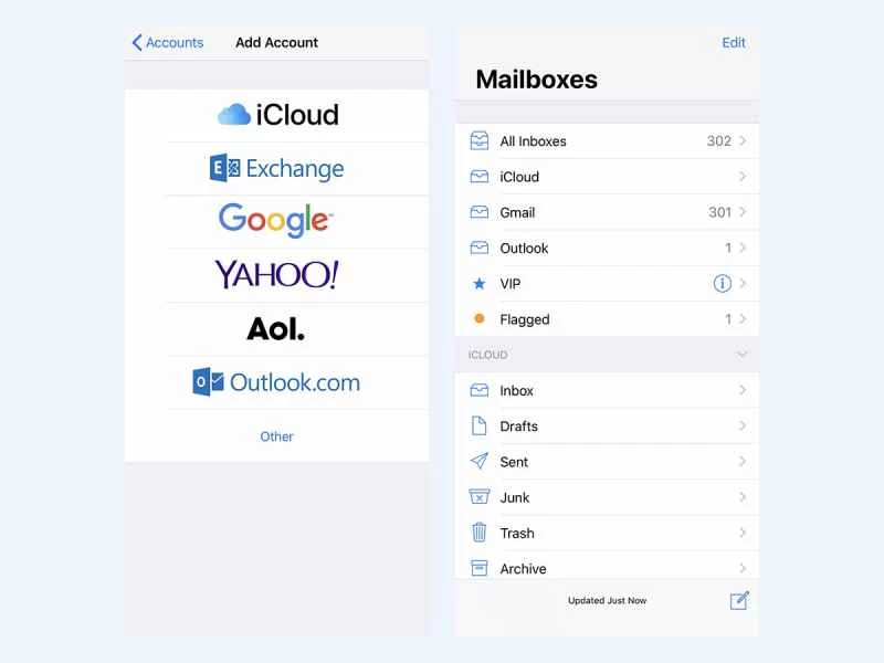 在蘋果iPhone上同步iOS系統中的電子郵件帳號。