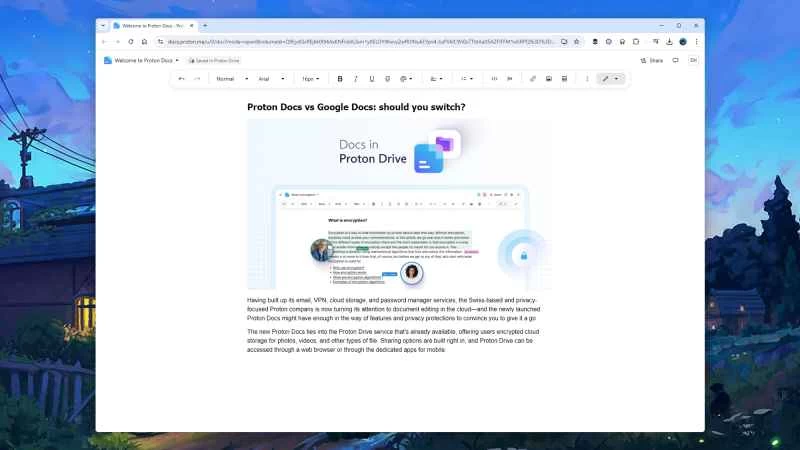 Proton 文件頁面截圖