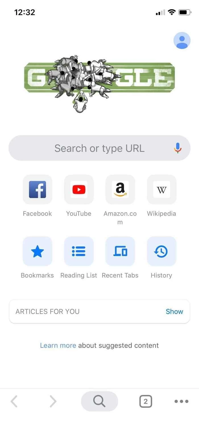 iPhone 版Google瀏覽器截圖