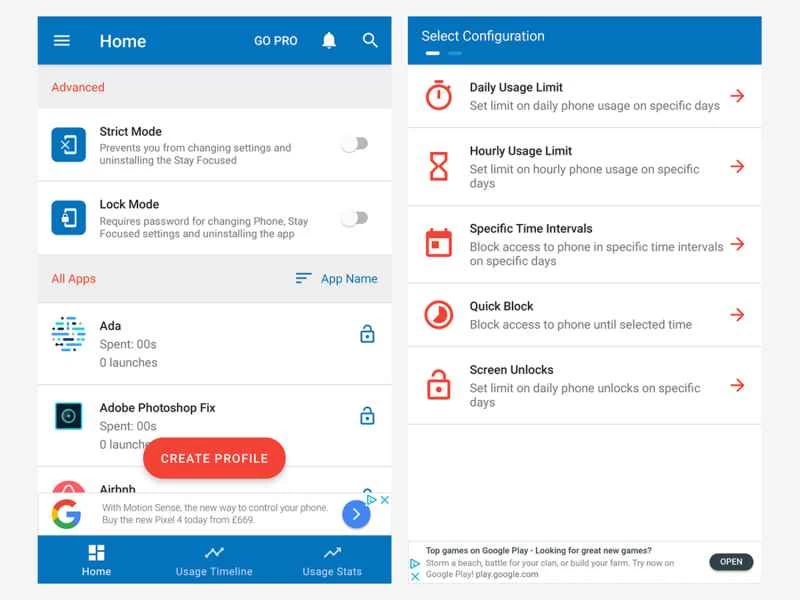 Stay Focused 應用的螢幕截圖