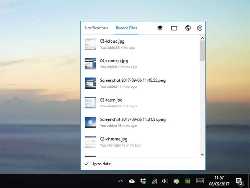 在Windows電腦上執行Dropbox。