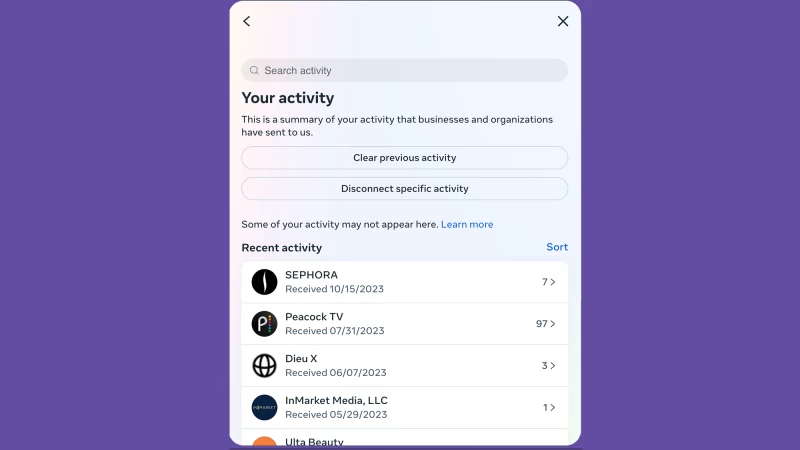 如何查看哪些網站正在與 Instagram 分享你的數據