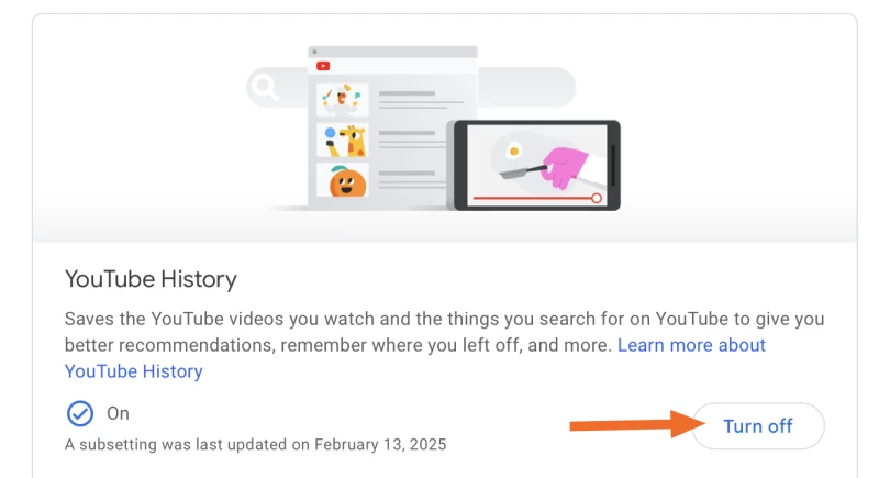 YouTube歷史記錄截圖