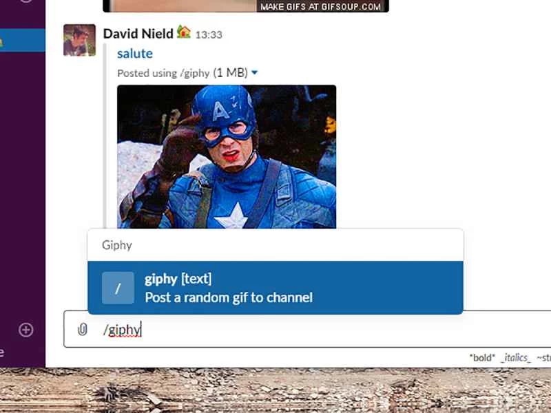 giphy for slack 的螢幕截圖